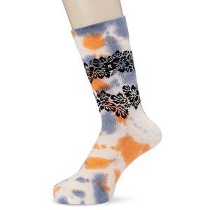 RICHER POORER Men's Everyday Crew throwback Socks Orange  Multi Sz ( 6-12 )
